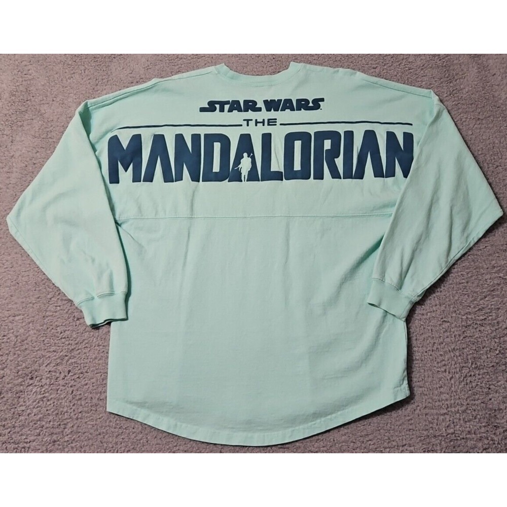 Disney‎ Parks Star Wars Mandalorian Baby Yoda Spirit Jersey Pullover Shirt Small
